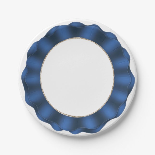Paper Plate blue border (Front)