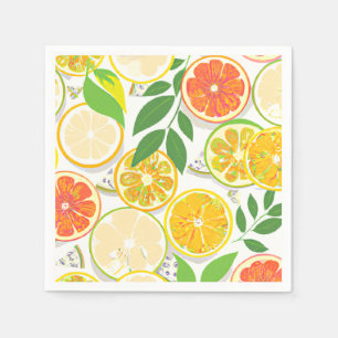 Paper Plate - Boho Citrus Slices Napkin