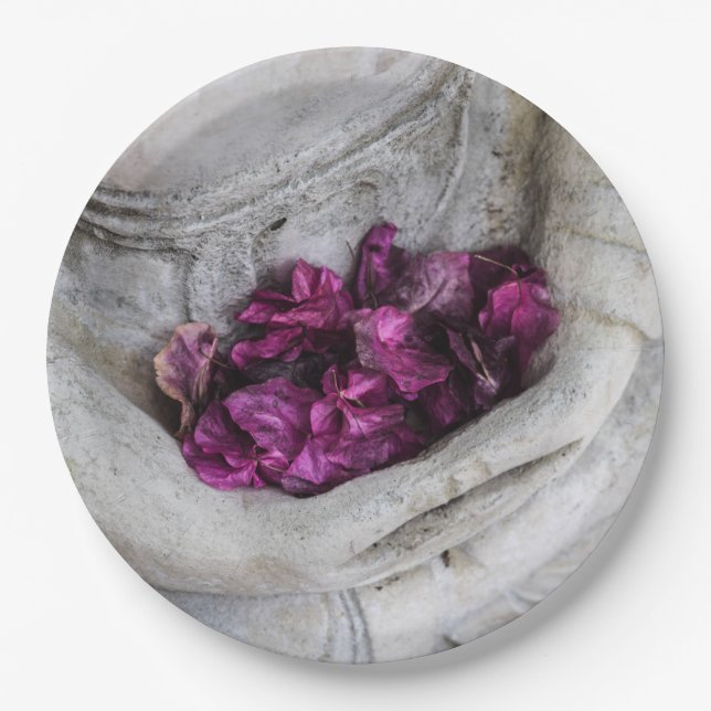 PAPER PLATE : BUDDHA WITH BLOSSOMS (Front)