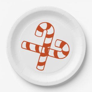 Paper Plate - Candy Canes