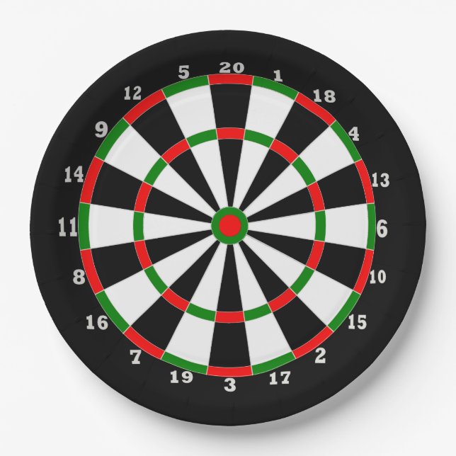 Paper Plate - Dartboard Design (Front)