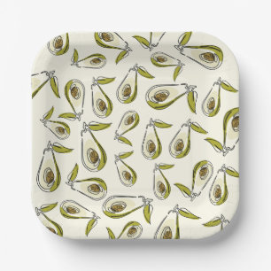 Paper Plate features a cute Avocado.