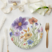 Paper Plate floral wedding/shower