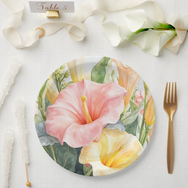 Paper Plate floral wedding/shower (Wedding)