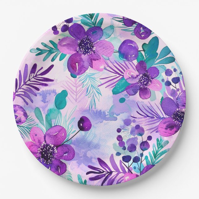 Paper Plate floral wedding/shower (Front)