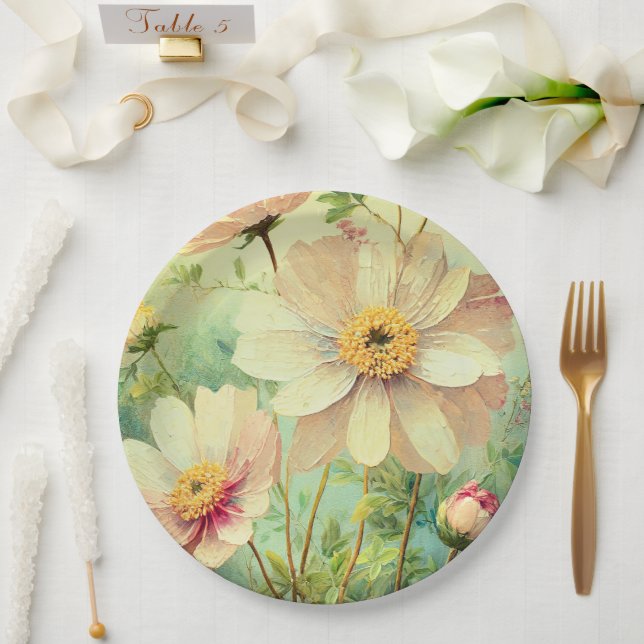 Paper Plate floral wedding/shower (Wedding)