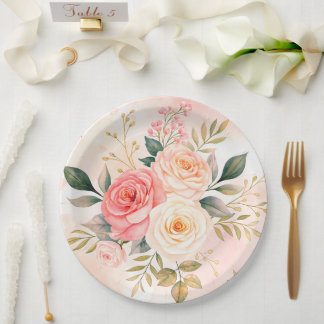Paper Plate floral wedding/shower