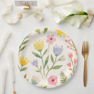 Paper Plate floral wedding/shower