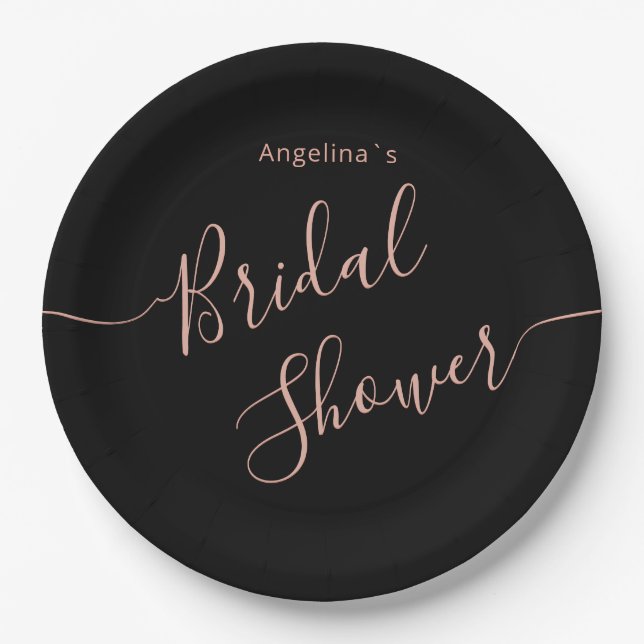 Paper Plate for a bridal shower. (Front)
