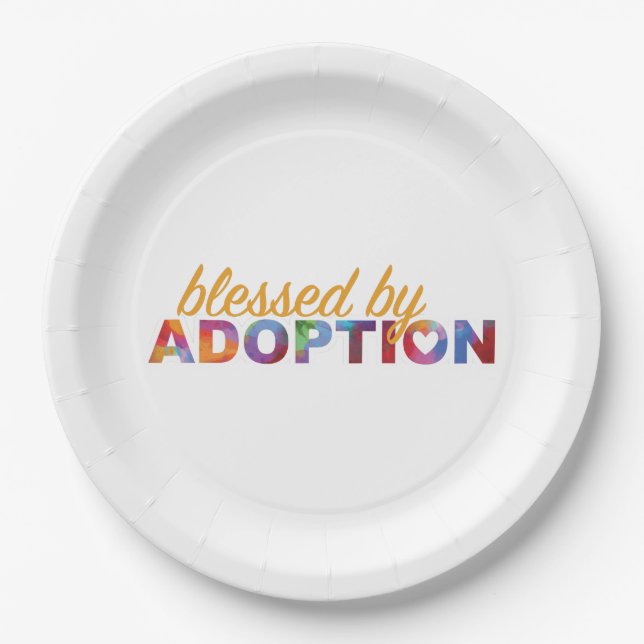 Paper plate for Adoption celebration (Front)