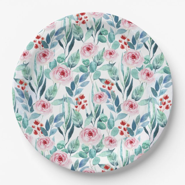 Paper Plate for baby shower with cute design. (Front)