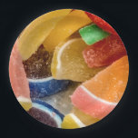 Paper Plate for Kids' Birthday Party/Celebration<br><div class="desc">The image of colorful Jellied Fruit Slices cover these paper plates.</div>