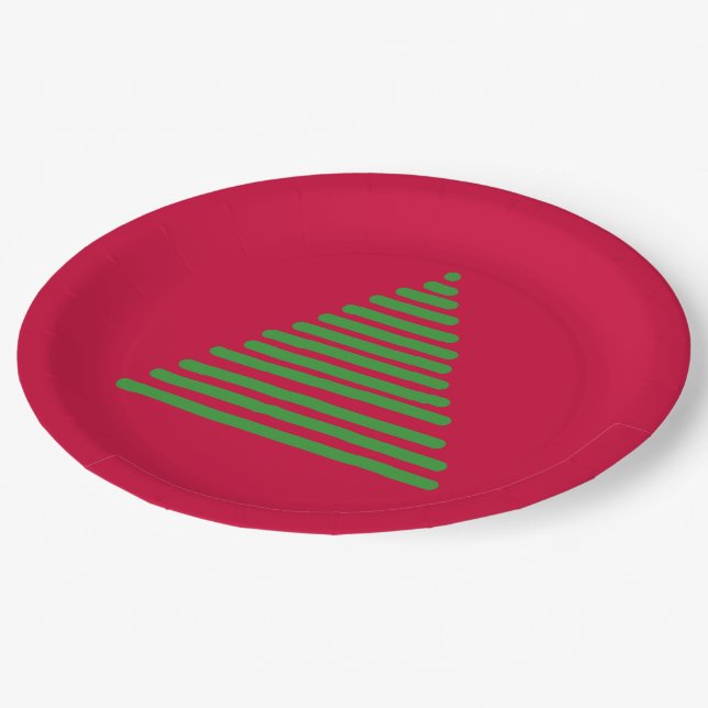 Paper Plate - Holiday Tree (Angled)