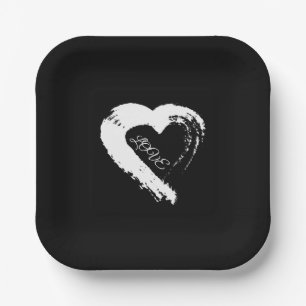 Paper Plate Moon Heart