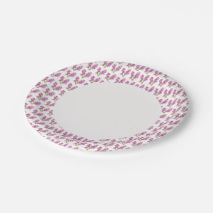 Paper Plate - Multiple Lilacs on Rim