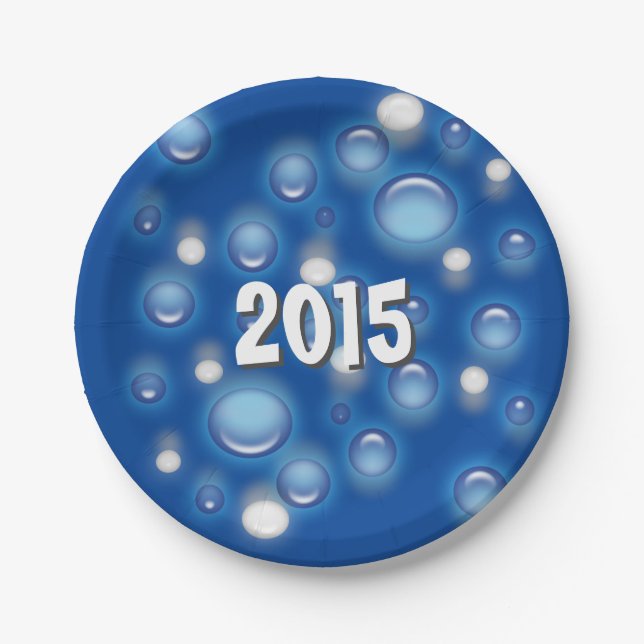 Paper Plate - New Year Bubbles (Front)