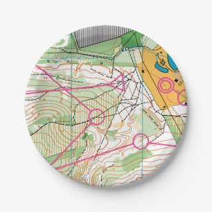 Paper plate - orienteering map