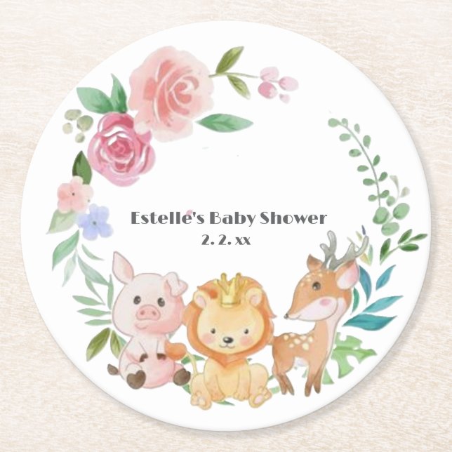 Paper Plate Round Paper Coaster (Front)