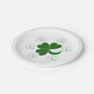 Paper Plate - Shamrocks