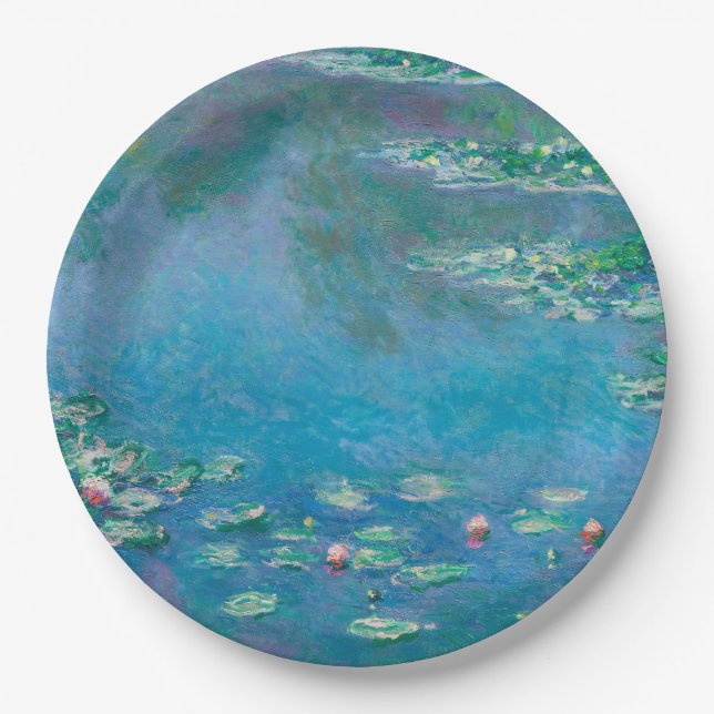 PAPER PLATE : "WATERLILIES" BY MONET (Front)