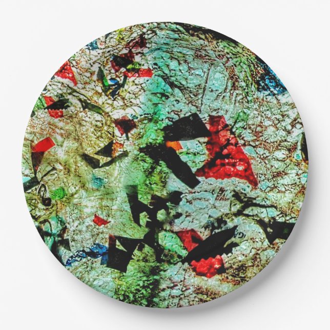paper plate white abstract texture sustainable  (Front)