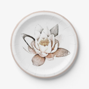 PAPER PLATE : WHITE LOTUS