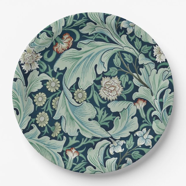PAPER PLATE : WILLIAM MORRIS : FLORAL DESIGN (Front)