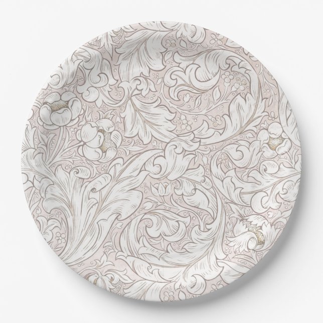 PAPER PLATE : WILLIAM MORRIS : FLORAL PATTERN (Front)