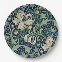 PAPER PLATE : WILLIAM MORRIS : HONEYSUCKLE