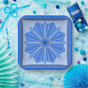 PAPER PLATE WITH BEAUTIFUL ART OF FLOWER