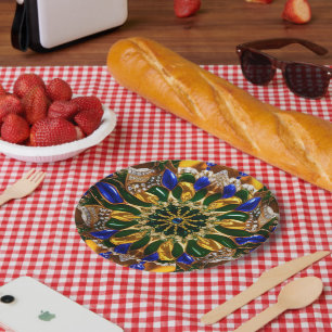 Paper plate with Brazil Colours Design