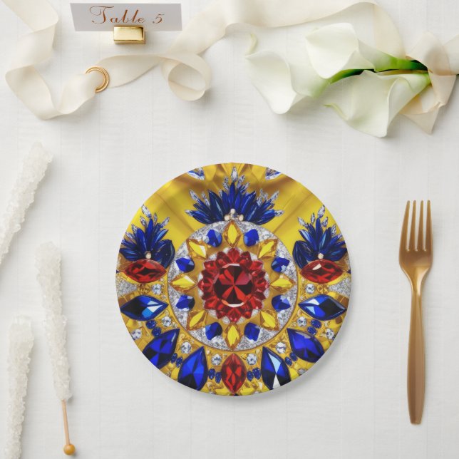 Paper plate with Romanian Colours Design (Wedding)