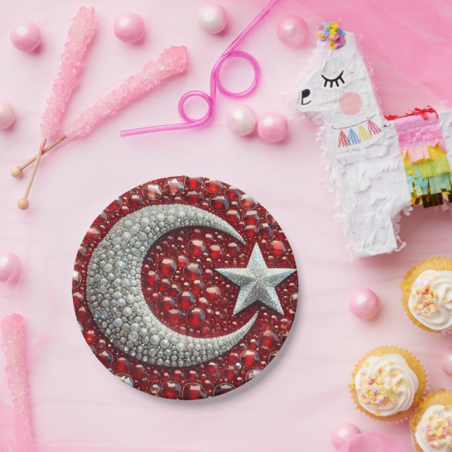 Paper plate with Turkish Colours Design (Party)