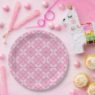 Paper Plate - Woven Lattice in Three Shades