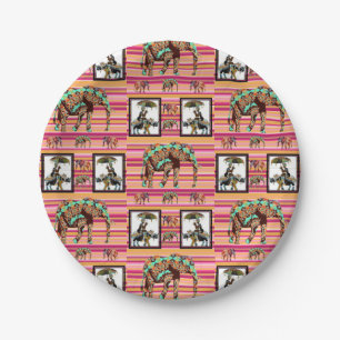 Paper Plates, African Elephant Women Plate