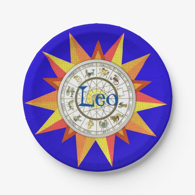 Paper Plates, Astrology Blue Star Plate (Front)