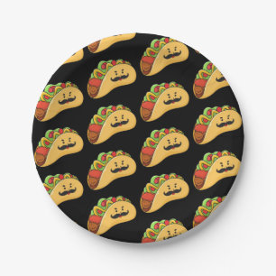 Paper Plates, Black Tacos Paper Plate