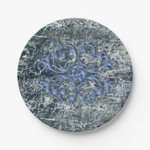Paper Plates, Blue Marble Plate