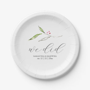 Paper Plates Botanical Greenery