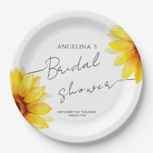  Paper Plates Bridal Shower Sunflower