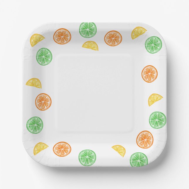 Paper plates citric fruits (Front)
