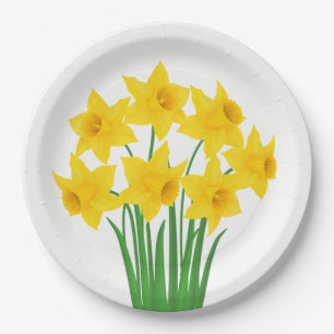 Paper Plates-Daffodils Plate
