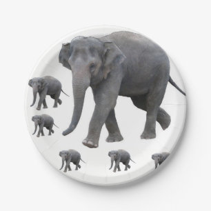 Paper plates Elephants