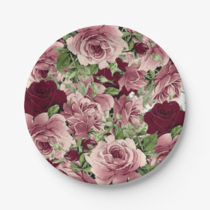 Paper plates Floral