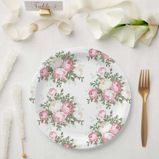 Paper Plates-Floral Plate (Wedding)