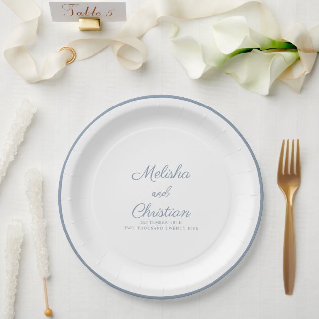 Paper Plates for a modern minimalist wedding. (Wedding)