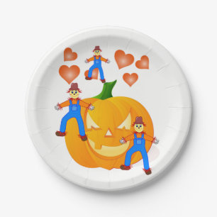 Paper plates Halloween, Pumpkin