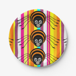 Paper plates Halloween, Spider