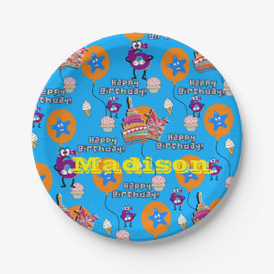 Paper Plates, Happy 6th Birthday #6 Balloons Plate