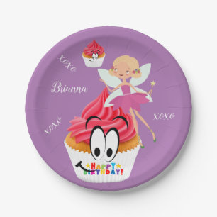 Paper Plates, Happy Birthday Cupcake Fairy Paper Plate